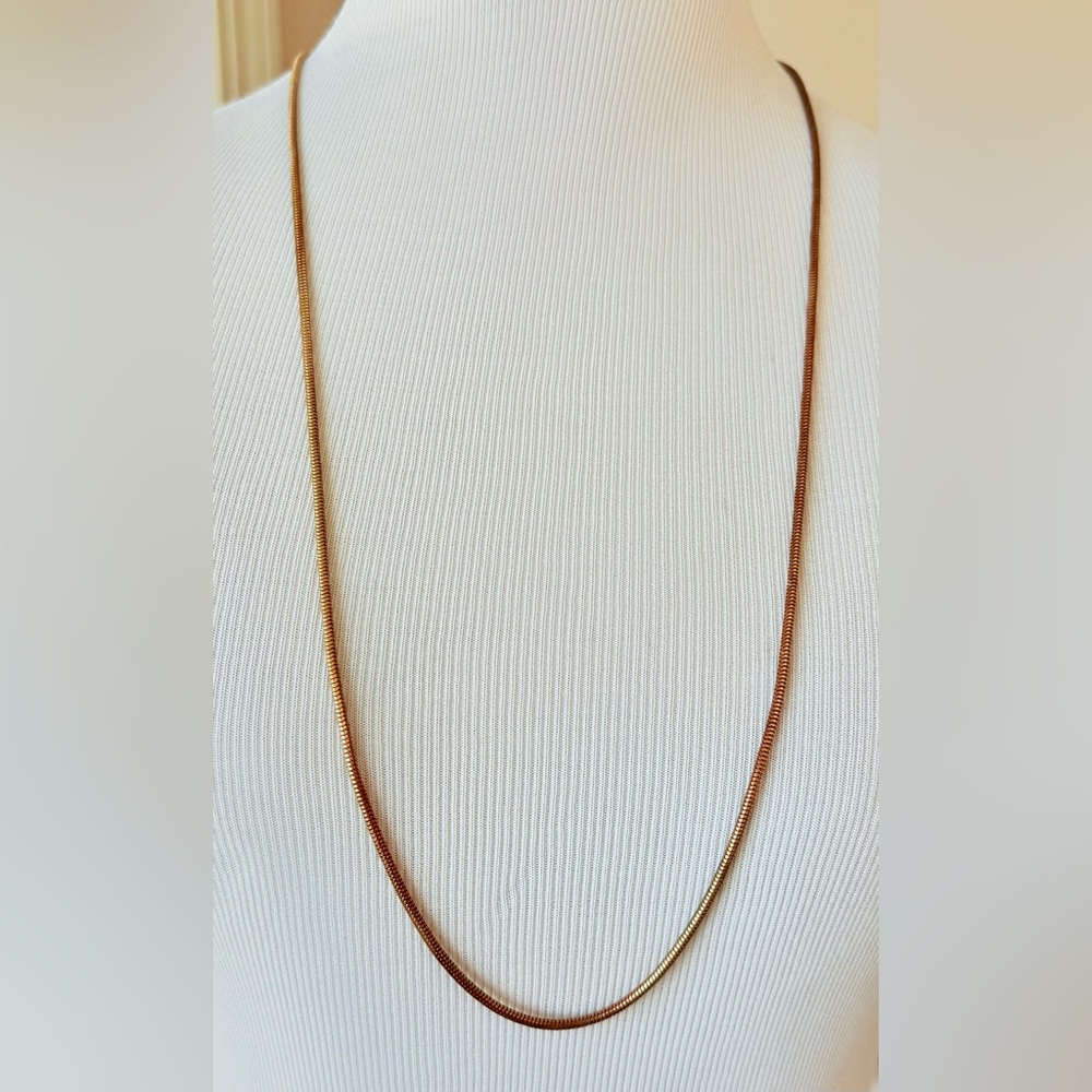 Vintage Long Golden Tone Chain Necklace 30.5”
